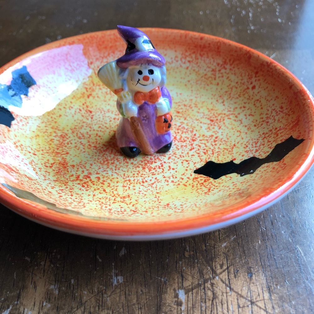 Porcelain Halloween Candy Dish